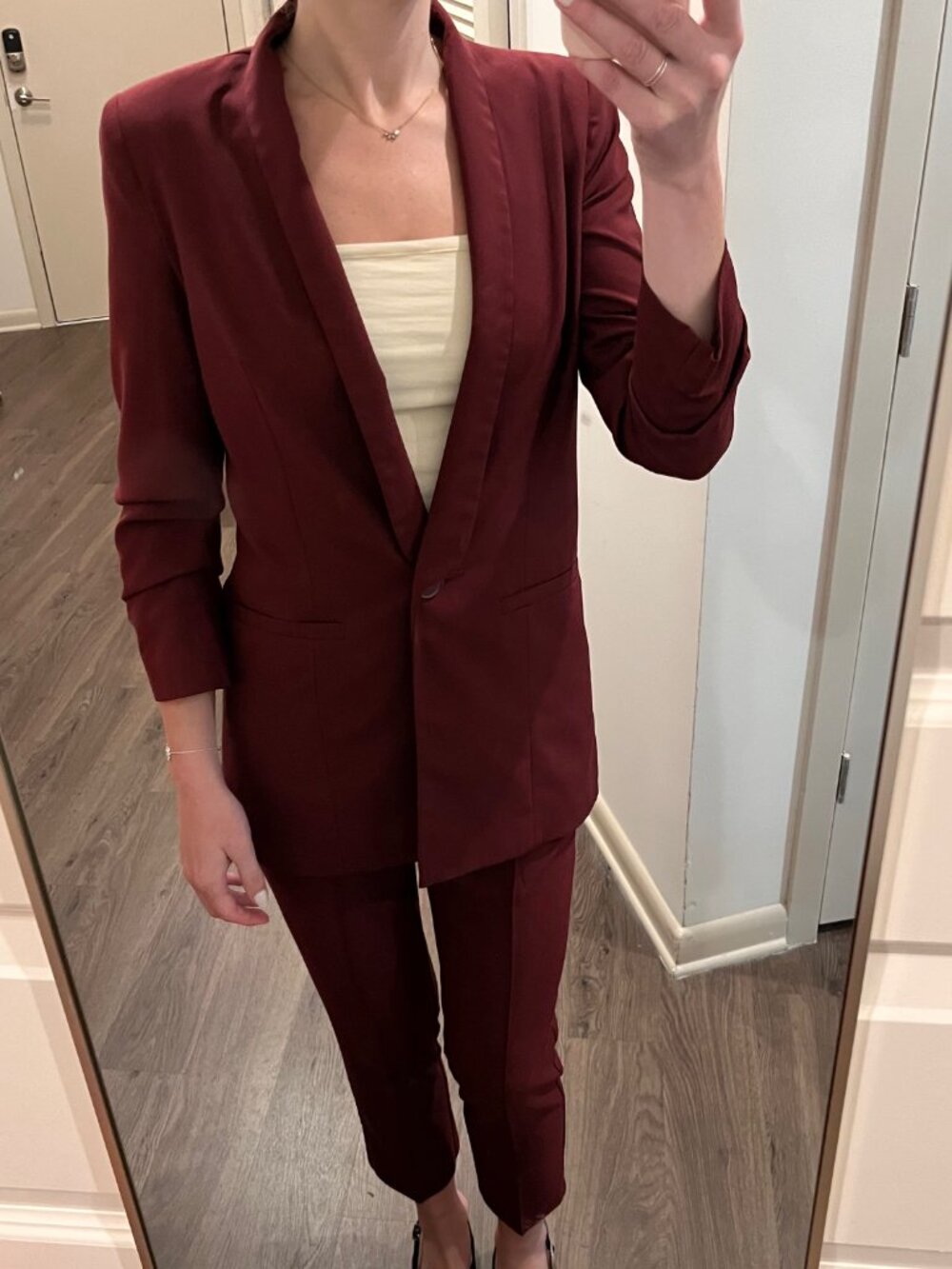 Matching Set - Tailored Suit Blazer & Cigarette Pants